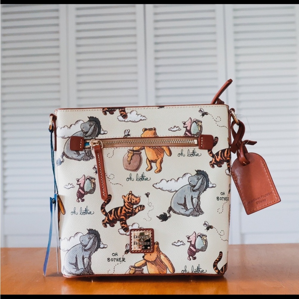 Disney Dooney and Bourke Cream and Brown Crossbody Bag with Winnie the Pooh